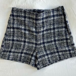 Zara Textured Weave Shorts (XS) in Navy